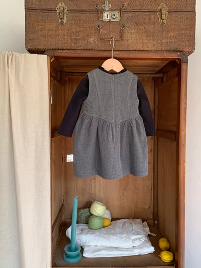 JE608｜(80cm-110cm) 學院素面背心洋裝/花邊領上衣12