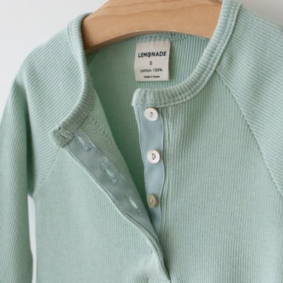 LEMONADE13｜(55cm-85cm) 4色素面排扣連身衣含帽子21