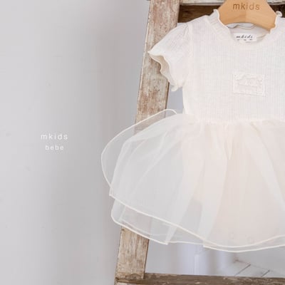 M-KIDS39｜(65-80cm) 捲邊薄紗包屁衣9