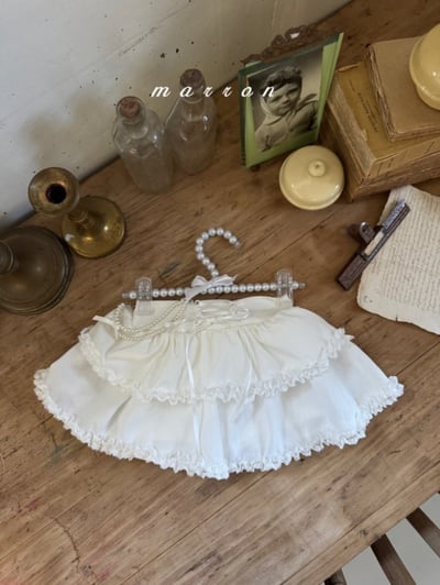 Marron53｜(1y-6y) 蕾絲層次褲裙不含珍珠吊墜3
