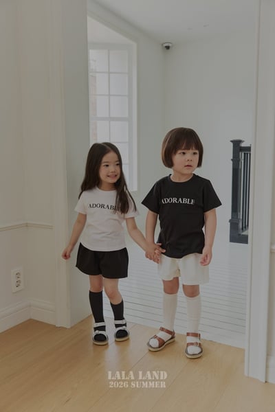 lala land60｜(75-120cm) 2色英字印花上衣1