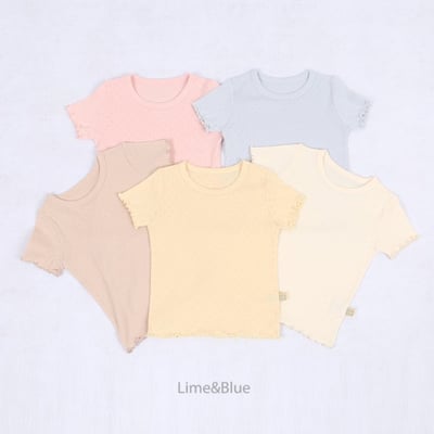 LIME&BLUE09｜(80-118cm)  木耳邊素色居家服1