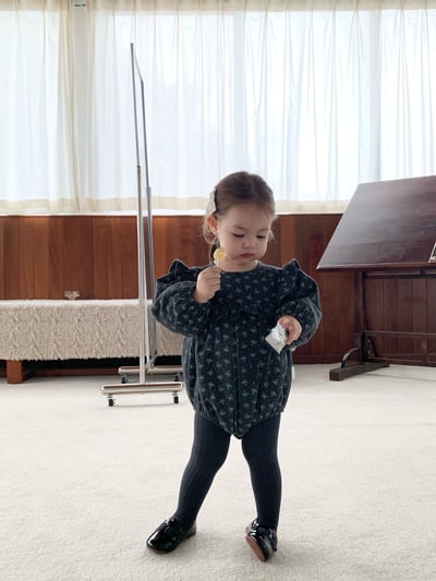 JE631｜(66cm-90cm) 花卉鋪棉綁帶包屁衣17