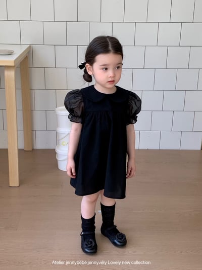 JE21｜(66-120cm) 赫本風網紗袖蝴蝶結包屁衣/洋裝6