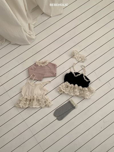 Bebe holic15｜(3m-18m) 針織蕾絲小花背心8