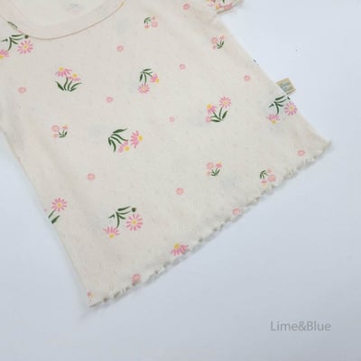 LIME&BLUE34｜(80-118cm)  木耳邊花朵套裝7