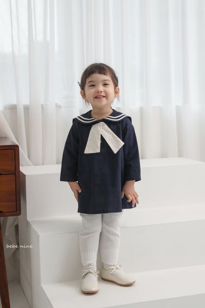 bebe nine31  (65-115) 2色水手領帶洋裝11