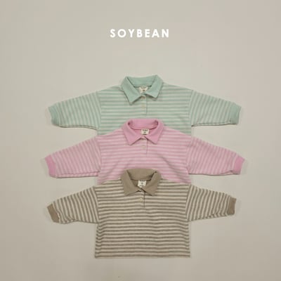 Soybean07｜(75cm-118cm) 條紋有領上衣13