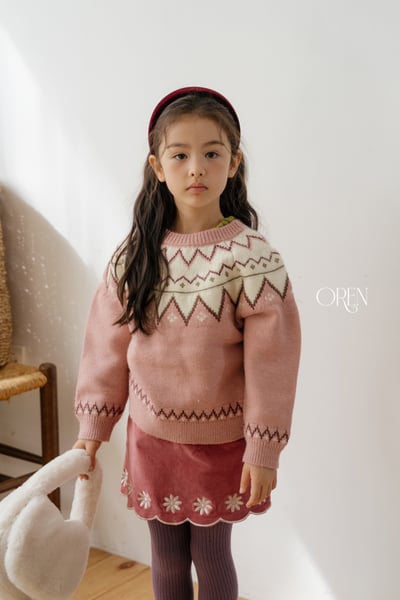 OREN41｜(85-120cm) 正反兩穿北歐針織毛衣2