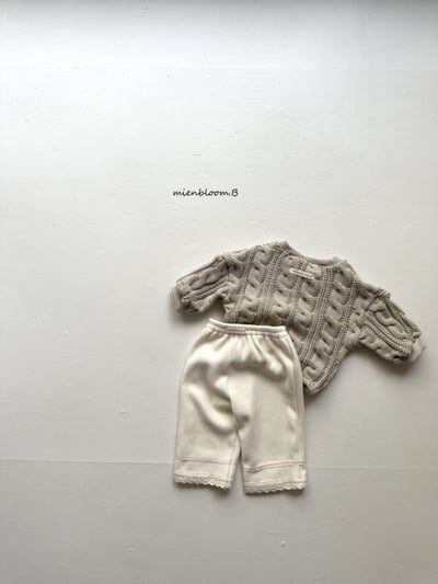 Bloom.b34｜(0m-24m/85cm-125cm) 磨毛蕾絲邊長褲17