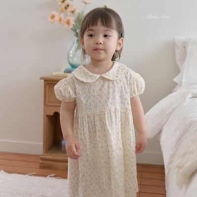 bebe nine46  (65cm-115cm) 2色圓翻領點點洋裝15