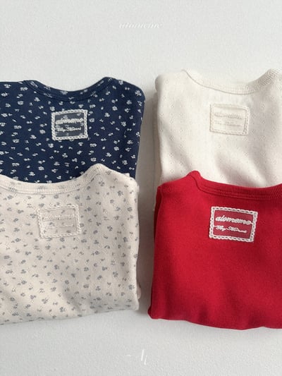 Atomeme24｜(70-110) 蕾絲小標短袖上衣2