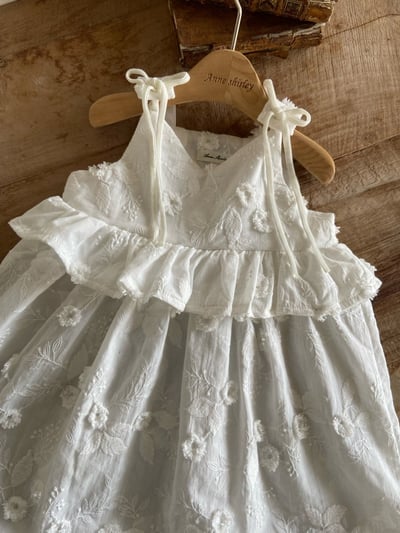 Anne Shirley35｜(1y-5y) 2色碎花壓紋綁帶洋裝13