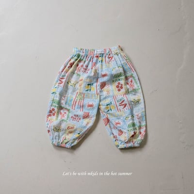 M-KIDS28｜(65-115cm) 印花縮口棉褲22
