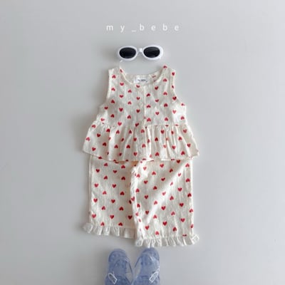 my_bebe30｜(80-120cm) 蕾絲邊直筒長褲8