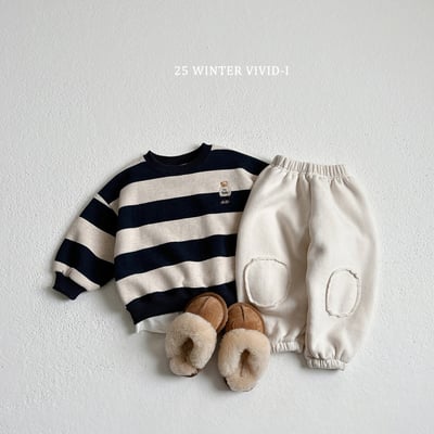 vivid49｜(78cm-125cm) 小熊條紋休閒上衣6