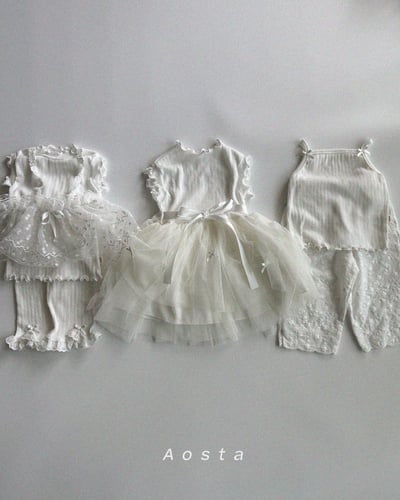 AOSTA65｜(6m-5y) 3款山茶花蕾絲連身裙22