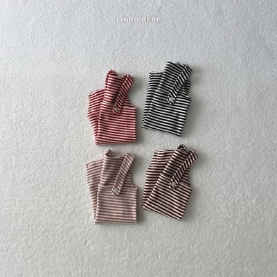 Lindo12｜(3m-18m) 條紋吊帶背心連身衣11