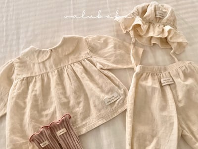 Valubebe20｜(65-90) 棉麻花苞帽15