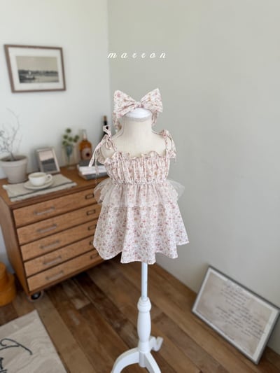 Marron51｜(1y-6y) 夏日碎花薄紗洋裝14