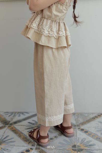 ROA17｜(6m-18m) 2色蕾絲滾邊長褲13