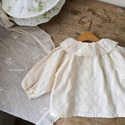Choucream02｜(6m-18m) 蕾絲領襯衫13