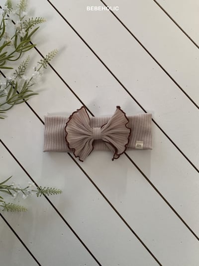 Bebe holic05｜(3m-18m) 滾邊蝴蝶結髮帶5