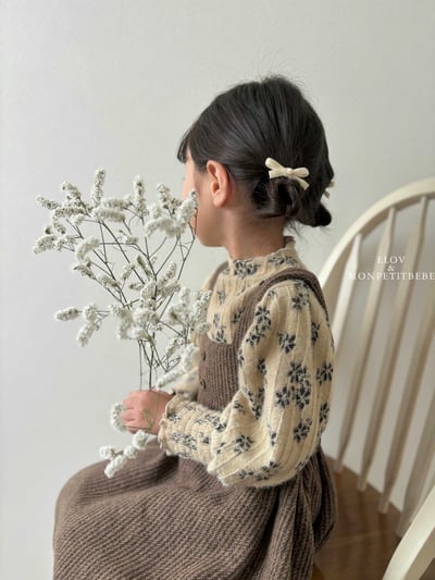 Monpetitbebe15｜(70cm-110cm) 碎花磨毛上衣2