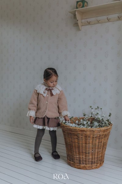 ROA04｜(80cm-120cm) 2色蕾絲領袖邊絨毛外套10