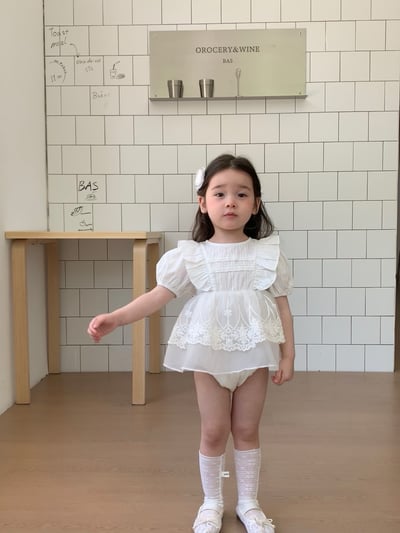 JE37｜(66-90cm) 蕾絲花邊包屁衣15