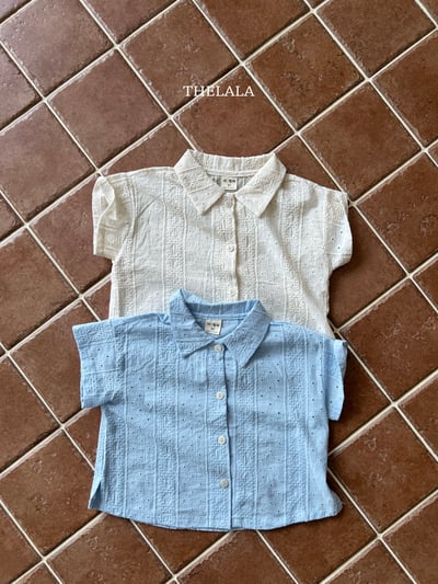 thelala37｜ (70-115-mom) 壓花親子襯衫6