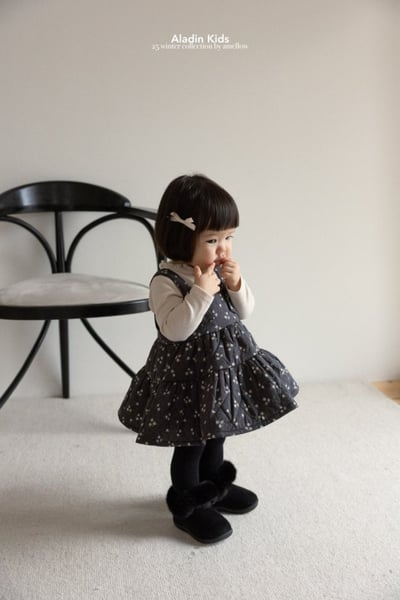 ALADIN21｜(75cm-114cm) 磨毛菱形壓紋吊帶裙20