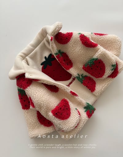 AOSTA20｜(6m-5y) 草莓刷毛雙面外套11