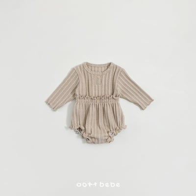 Oottbebe04｜(0m-12m) 壓紋捲邊套裝12