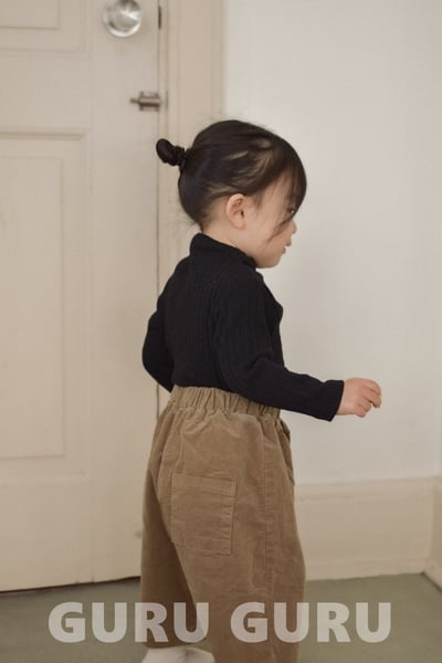 GURU GURU20｜(6m-24m) 2色素面口袋直筒長褲13