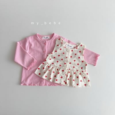 my_bebe31｜(80-120cm) 壓紋荷葉邊背心7