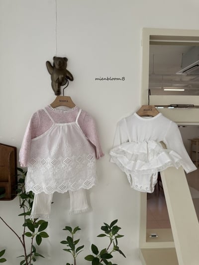 Bloom.b38｜(0m-7y) 蕾絲羅紋包屁衣/洋裝19