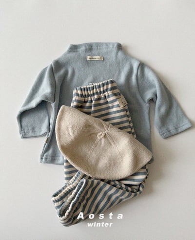 AOSTA33｜(6m-5y) 條紋休閒縮口褲9