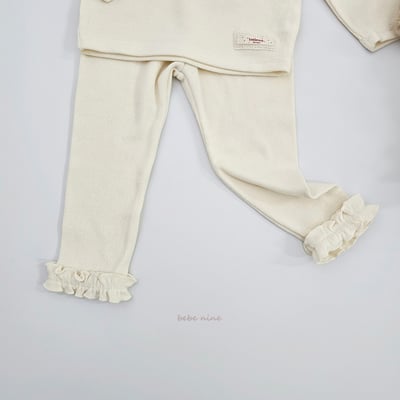 bebe nine46 (65cm-115cm) 3色素面花邊套裝9