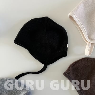 GURU GURU06｜(6m-24m) 4色磨毛綁帶帽6