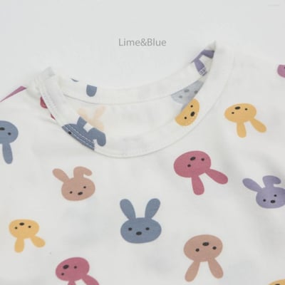 LIME&BLUE01｜(80-118cm MOM )  兔子親子居家服20
