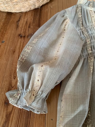 JE623｜(66cm-90cm) 復古立領花邊包屁衣7