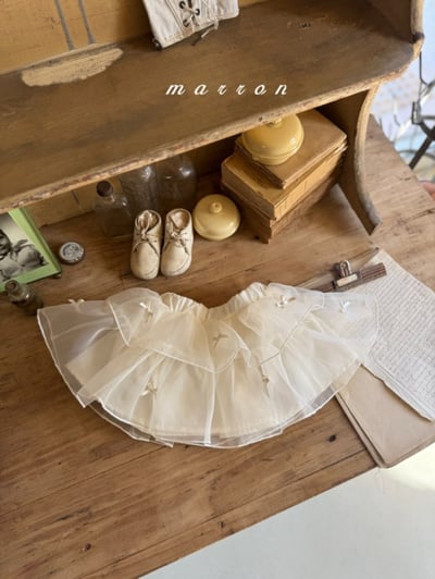 Marron21｜(1y-6y) 蝴蝶結層次澎澎裙6