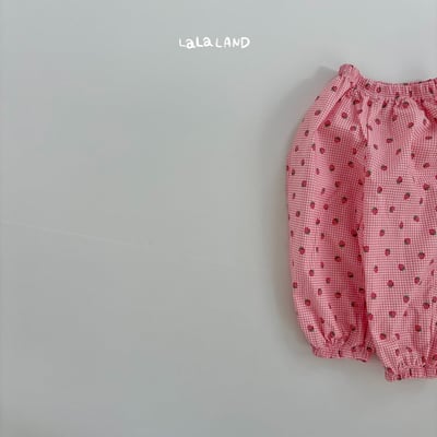 lala land70｜(75-120cm) 2色草莓格紋/碎花縮口褲23