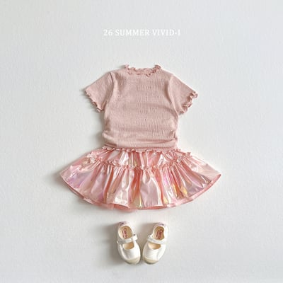 vivid46｜(78cm-125cm) 3款素色坑條木耳邊上衣9