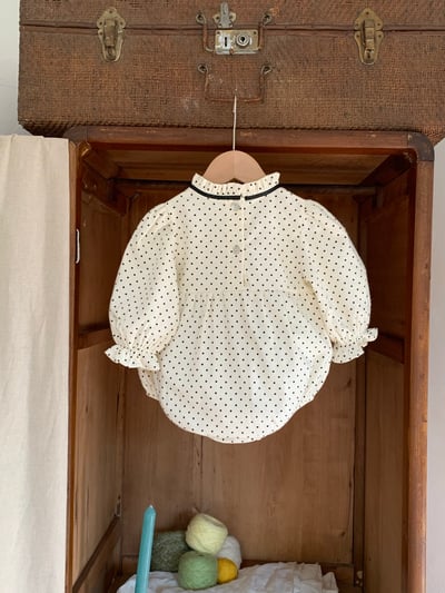 JE600｜(66cm-90cm) 波點緞帶包屁衣21