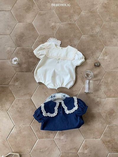 Bebe holic27｜(3m-18m) 蕾絲翻領連身服3