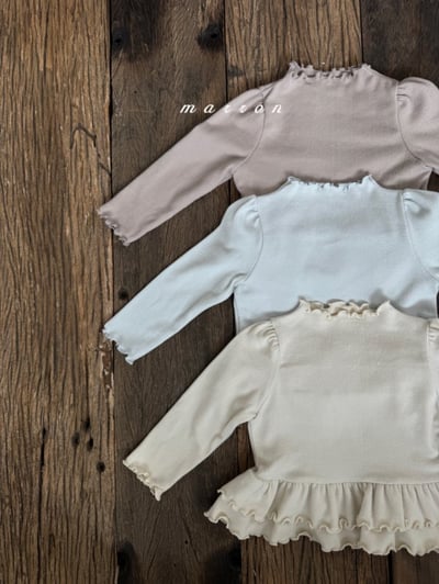 Marron 04｜(1y-6y) 荷葉裙擺捲邊上衣13