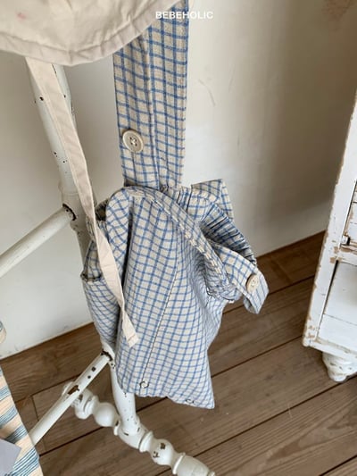 Bebe holic06｜(3m-18m) 棋格吊帶褲14