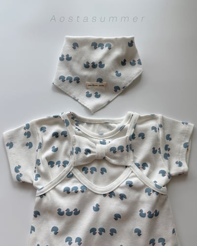 AOSTA46｜(6m-5y) 4款羅紋緞帶連身裙10